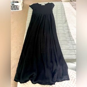 Free People light sweater dress, black, size small (runs large)